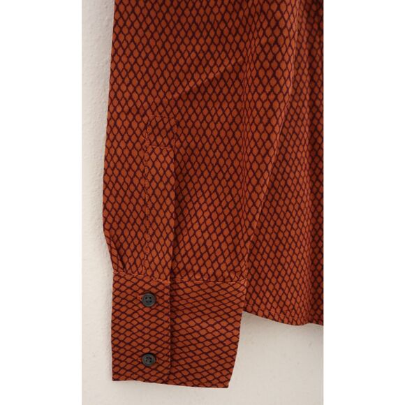 Levi's A4580-0003 Women's Sz XS Rust Orange Net Geo Jasper The Everyday Blouse - Picture 6 of 9